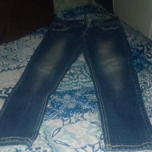 YMI Dark Blue Denim with Silver Accents